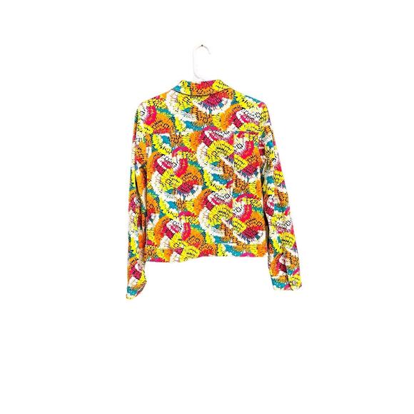 Metro Blues Jacket Multicolored Floral Button Up Blazer Jacket Women Size 10T - Picture 2 of 8